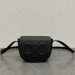 Celine Folco Saddle Bag - Black