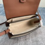 Chloe Faye Medium Size Two-Color Metal Ring Handbag - Orange/Brown - Image 2