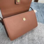 Chloe Faye Medium Size Two-Color Metal Ring Handbag - Orange/Brown - Image 3