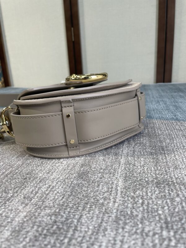 Chloe Tess Saddle Crossbody HandBag - Gray - Image 3