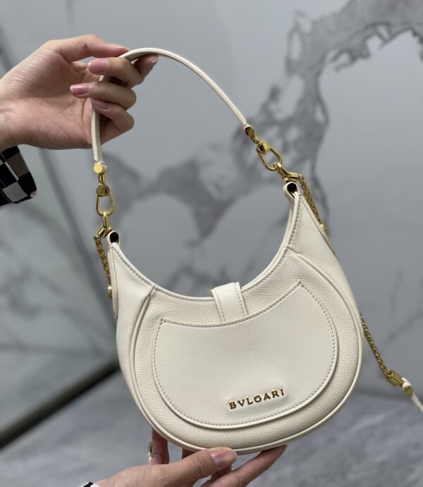 Bulgari Serpenti Ellipse Series Small Crossbody Bag - White - Image 4