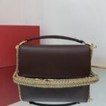 Valentino New Loco Baguette Handbag - Maroon - Image 5