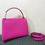 Valentino One Stud Large Sheepskin Handbag - Rose Red - Image 4
