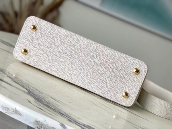 Louis Vuitton Ostrich Pattern Capucines Large Handbag - White Pink - Image 3